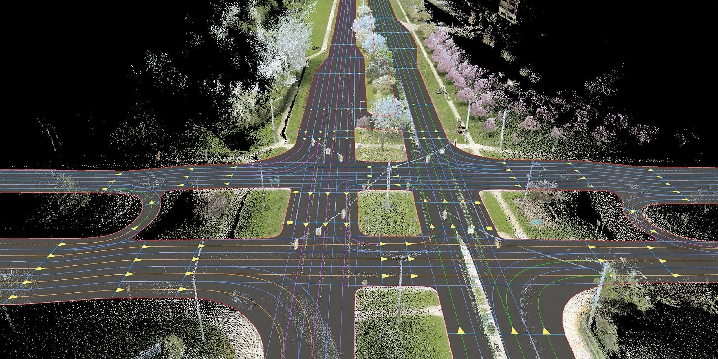 The future is HERE: Tomorrowís mobility begins with real-time - In the picture: A HERE high-definition map image of a motorway in Michigan.
Source: HERE