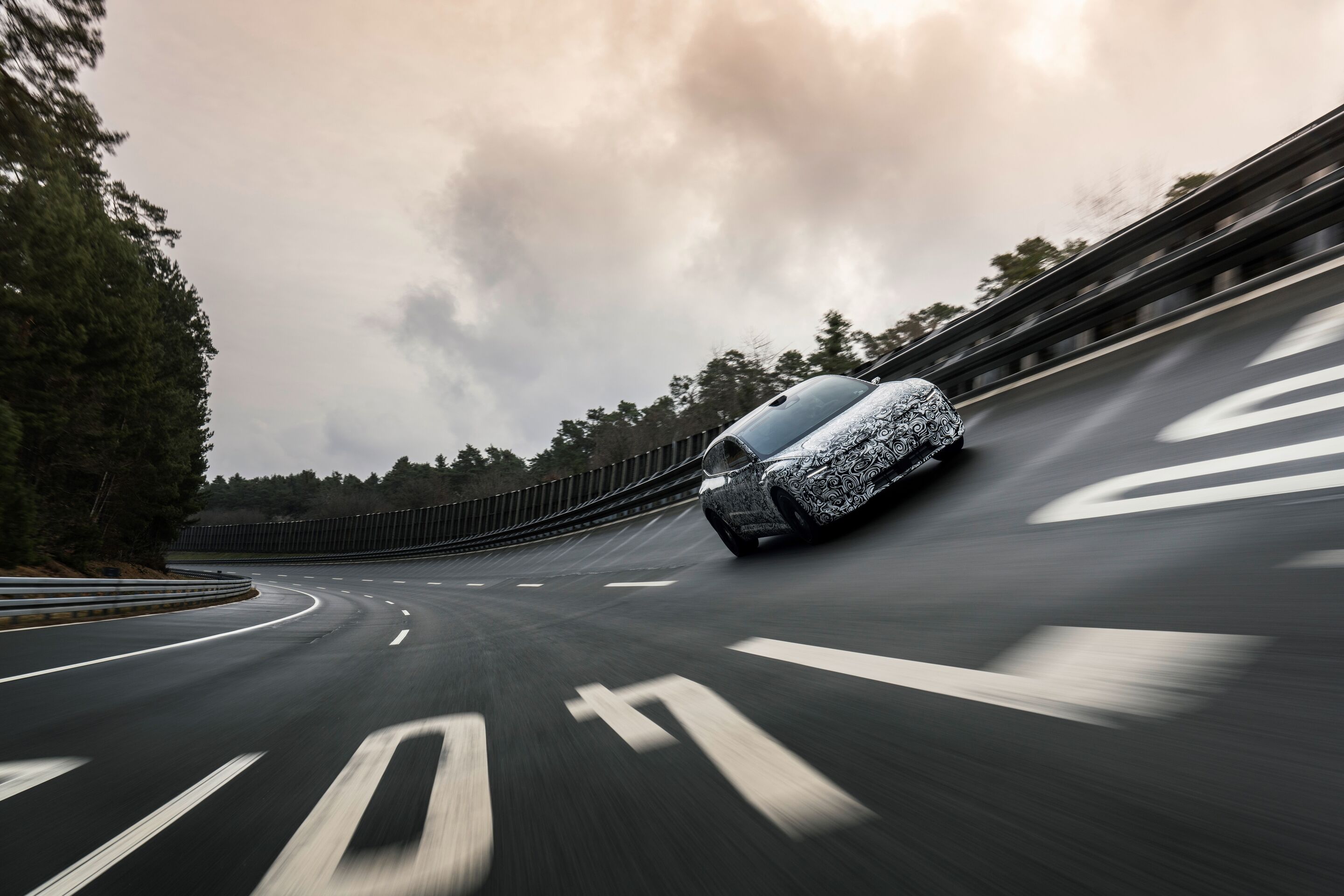 Audi at Auto Shanghai 2025 - Final tests in camouflage wrap for the first production model from AUDI to be presented in Shanghai – the AUDI E5 Sportback.