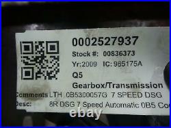 2009 AUDI Q5 2.0 Petrol 7 Speed Automatic LTH 0B5300057G Gearbox