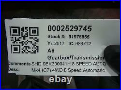 2017 AUDI A6 4.0 Petrol 8 Speed Automatic SHD 0BK30041H Gearbox