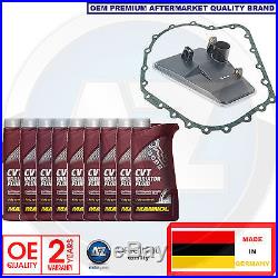For AUDI A4 A6 AUTOMATIC CVT TRANSMISSION GEARBOX PAN FILTER GASKET & 7L CVT OIL